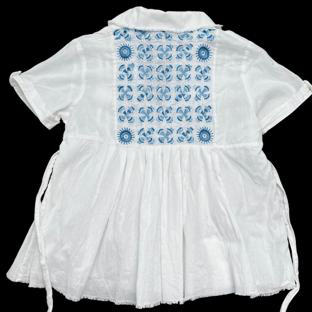 FREE PEOPLE Vintage Boho Embroidered Shirt 6 NWT - Picture 10 of 12